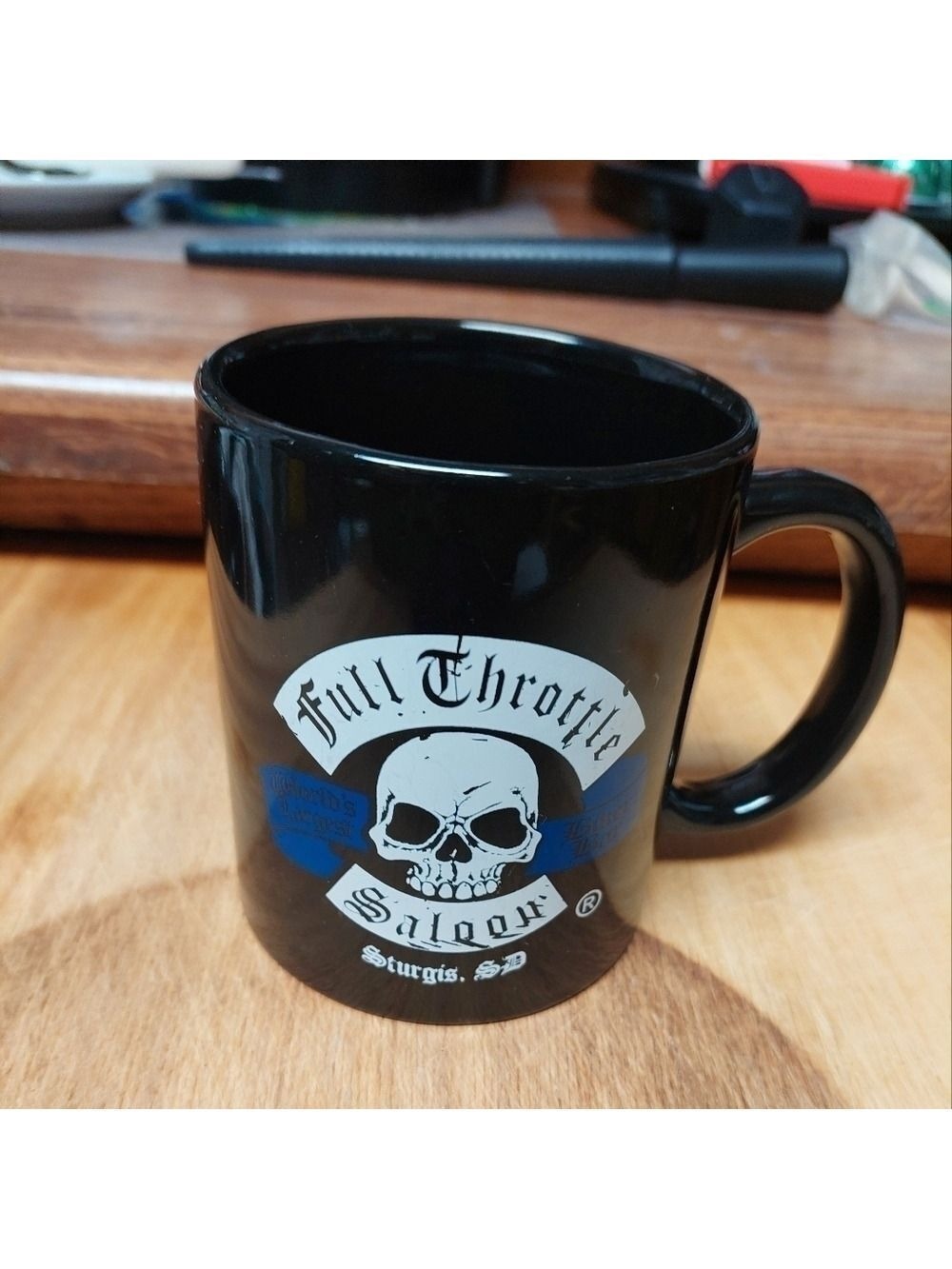 Vintage* Black & White Full Throttle Saloon Mug